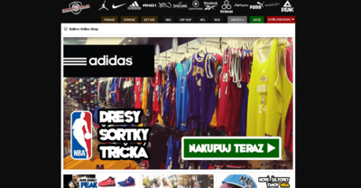 Hlavná stránka SHOP.BALLERS.SK v roku 2014